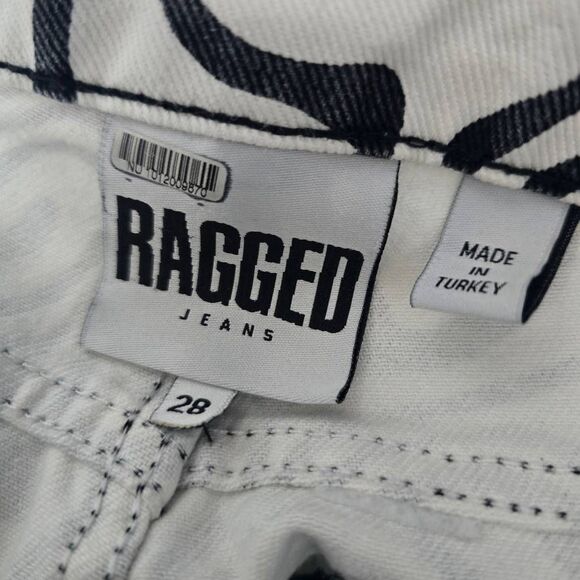 The Ragged Priest Dolls Kill Black White Marble Baggy Jeans - Picture 4 of 5